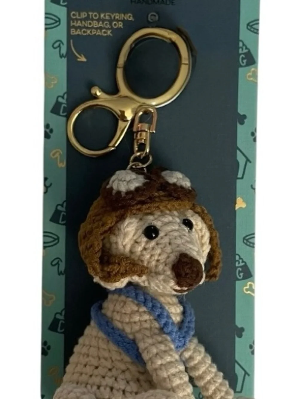 Piper Crochet Dog Charm Key Chain - New - Dog Lover